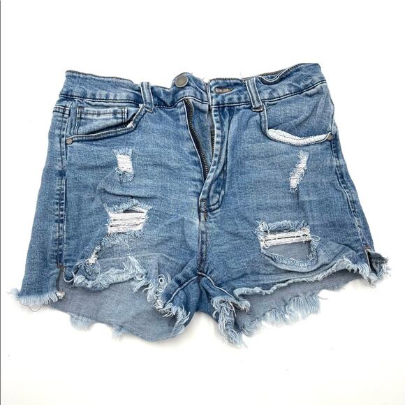 Black Label Pants - BLACK LABEL C'EST TOI denim jean short  light wash size MEDIUM
